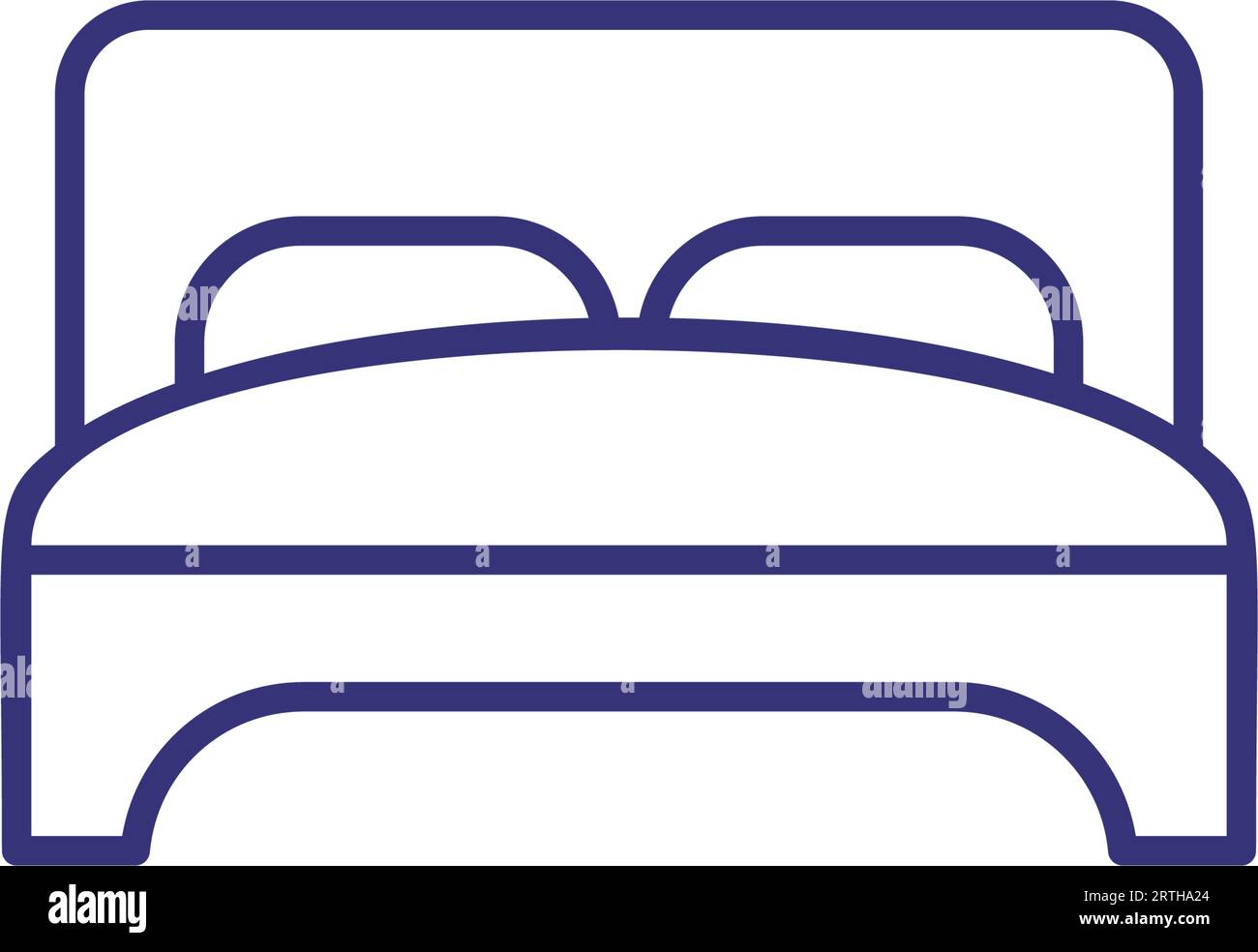 Double bed line icon Stock Vector Image & Art - Alamy