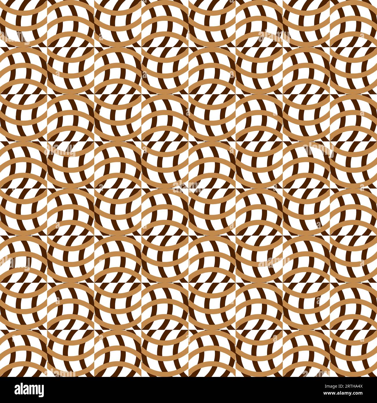 Seamless pattern with geometric disruptive motifs in 3 colors Stock Photo