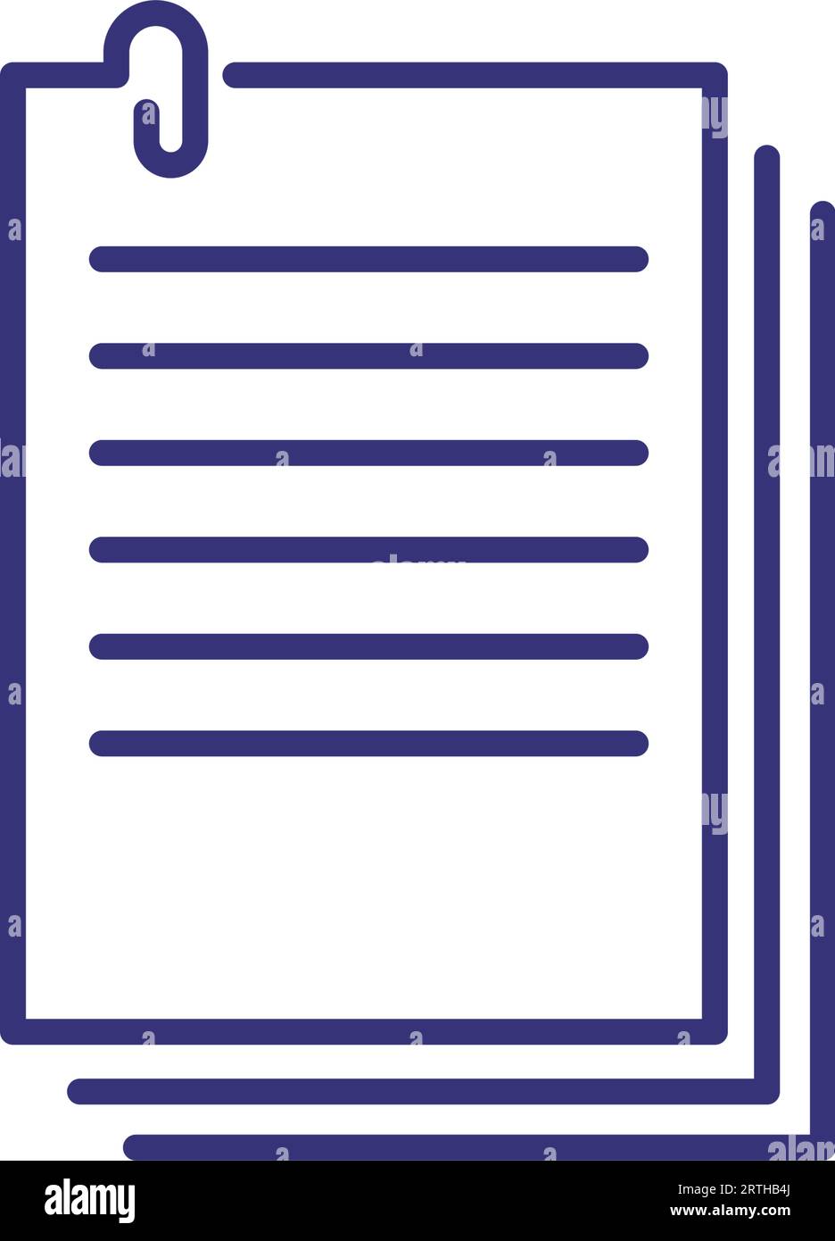 Files line icon Stock Vector