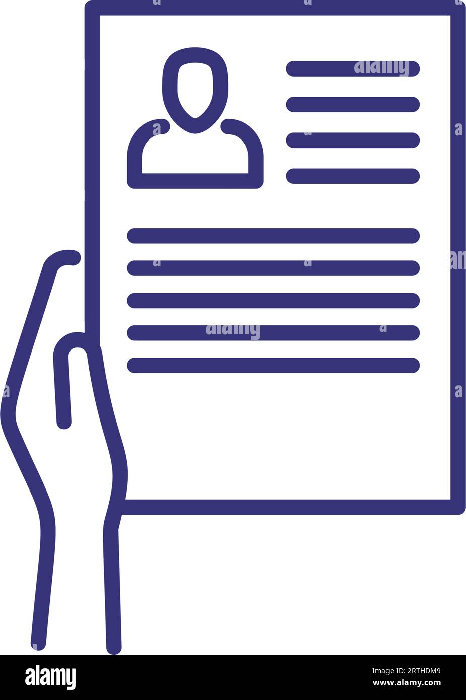 Minimal resume template hi res - Resume Line Icon 2RTHDM9 