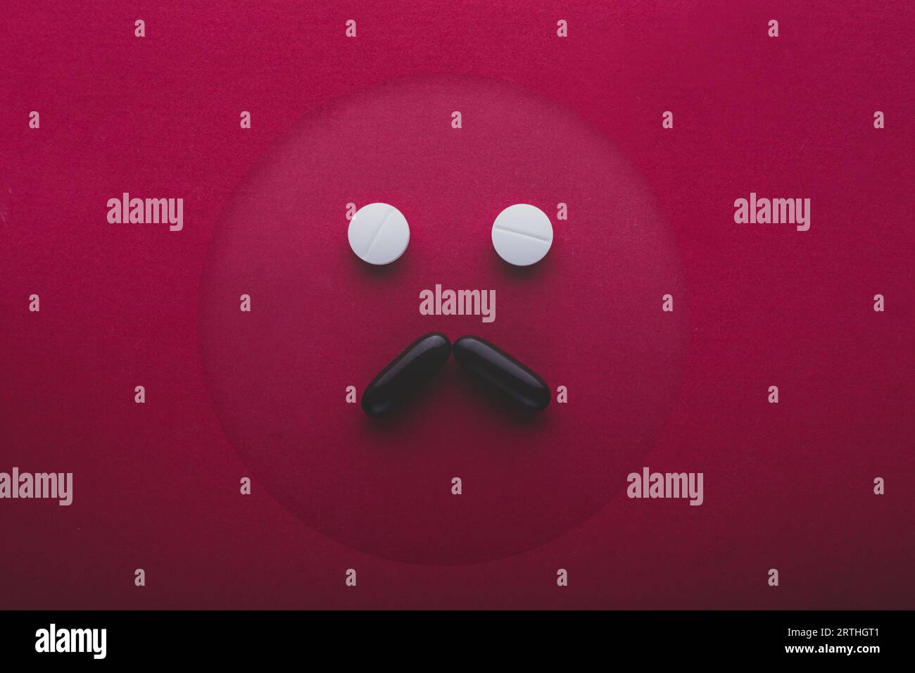 Sad face pills hi-res stock photography and images - Alamy