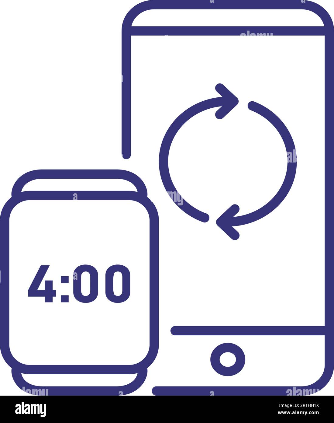 Smartwatch software icon outline hi-res stock photography and images ...