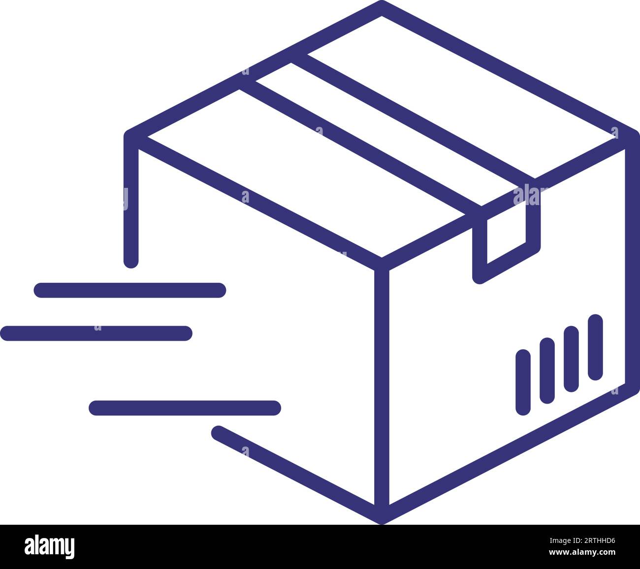 Fast parcel line icon Stock Vector