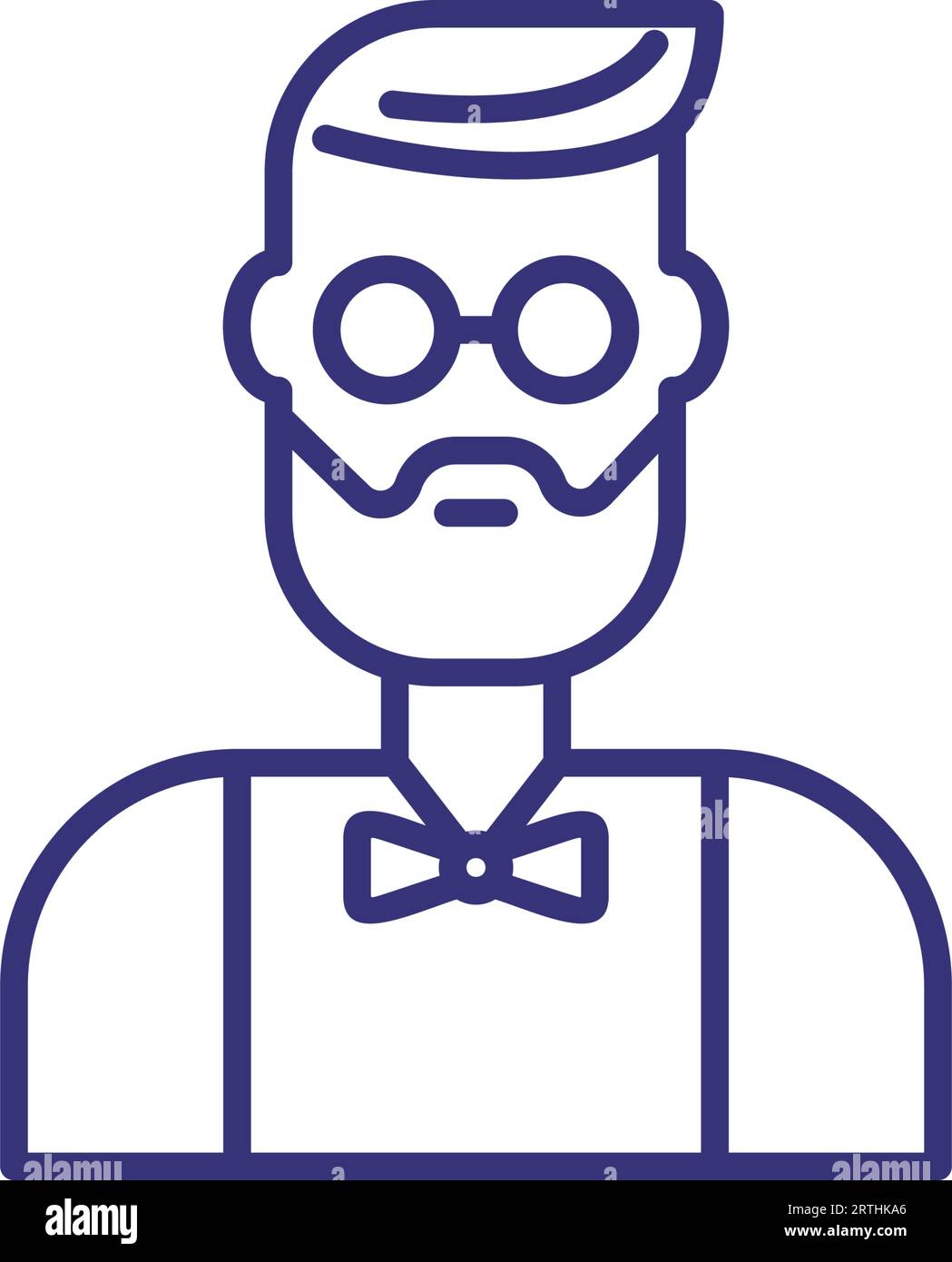 Hipster line icon Stock Vector