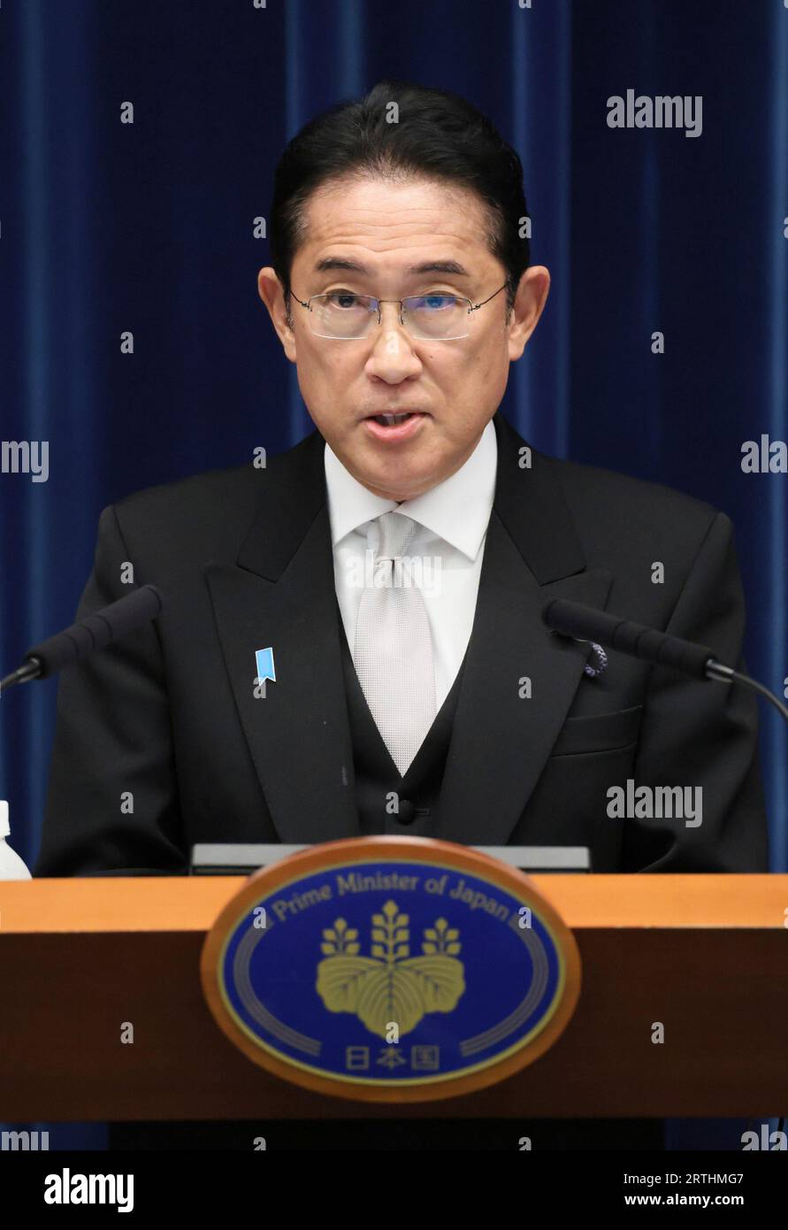 Japanese Prime Minister Fumio Kishida Speaks About His Reshuffled ...