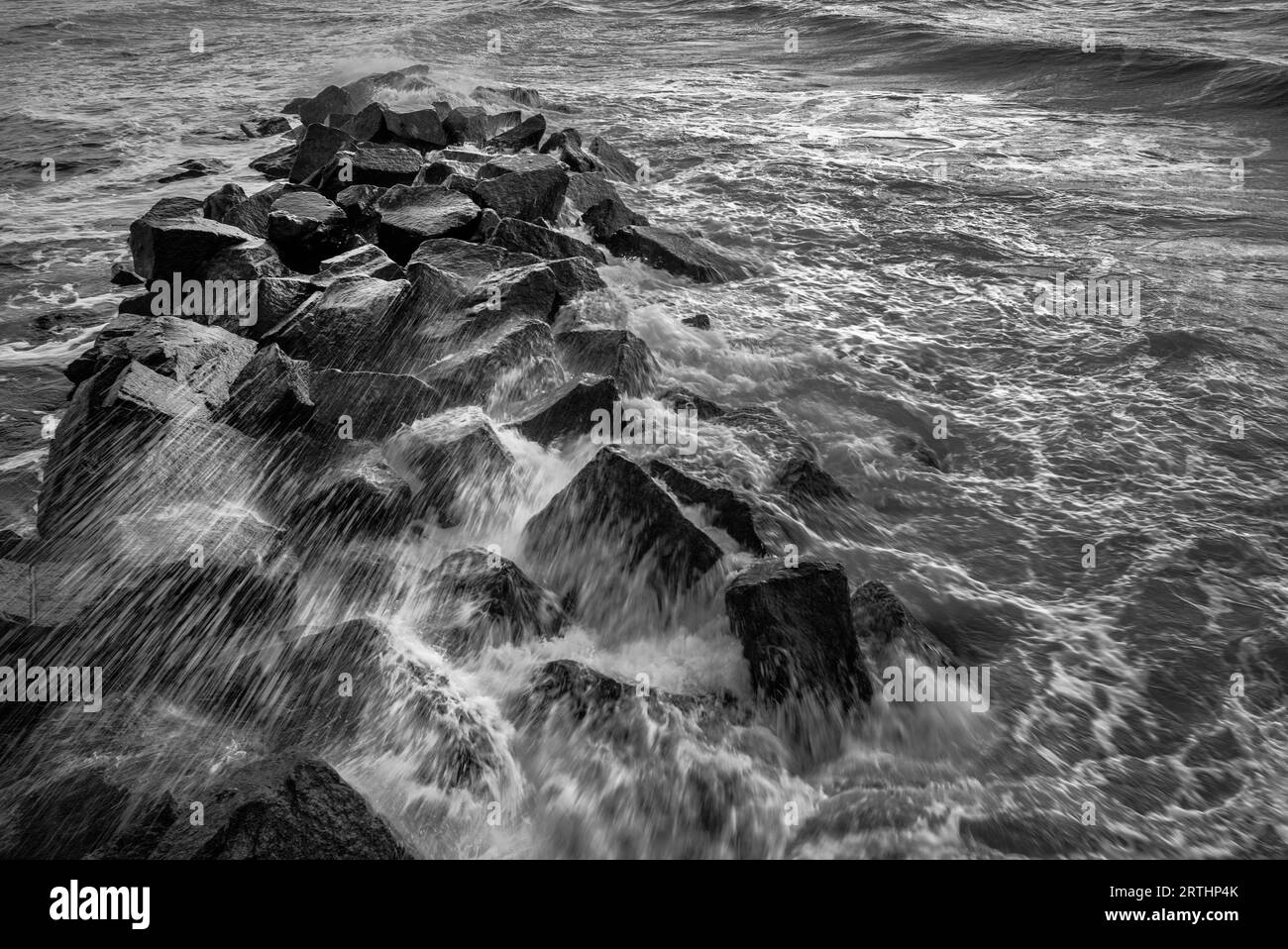 Baltic Sea, Breakwater Stock Photo