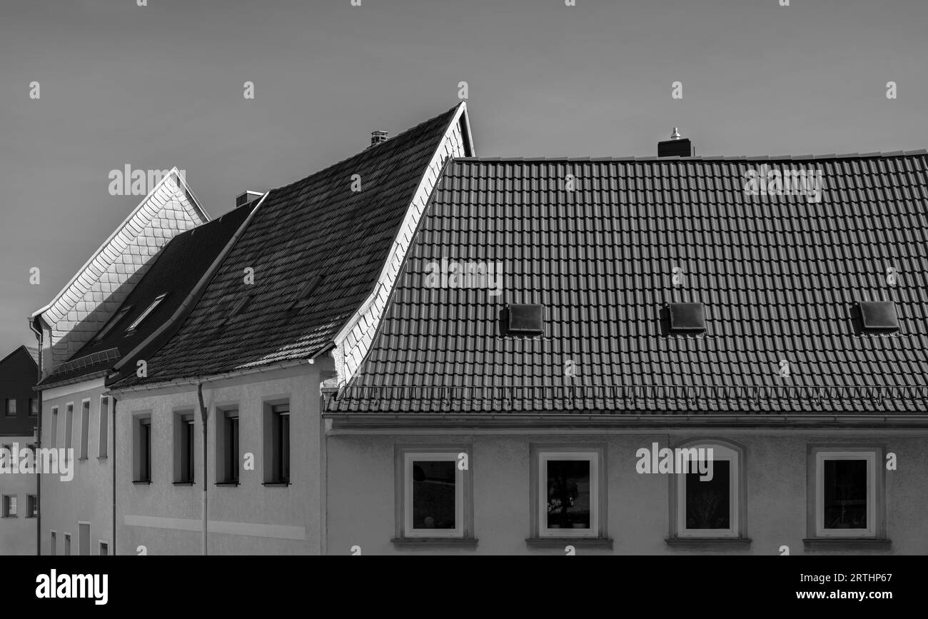 Waldenburg Old Town Roofs Stock Photo