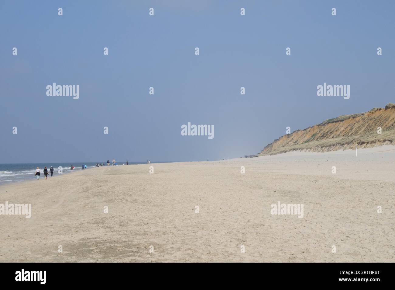 Cliff edge, Red Cliff from Kampen Stock Photo