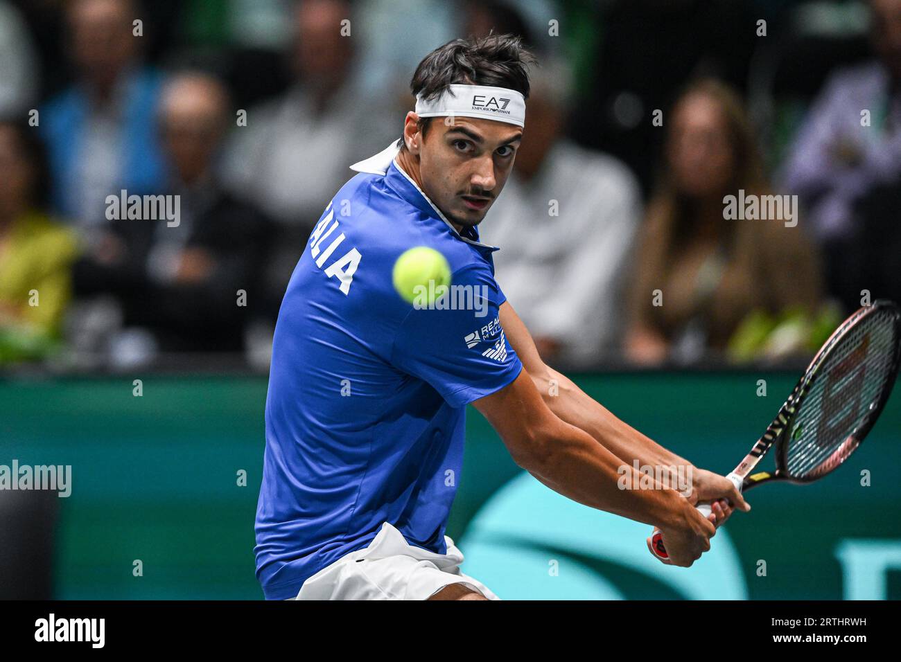 September 13, 2023 Lorenzo Sonego during the Davis Cup finals match between Italy and Canada at Unipol Arena in Bologna, Italia Tennis (Credit Image © Cristiano Mazzi/Sport Press Photo via Credit Zuma