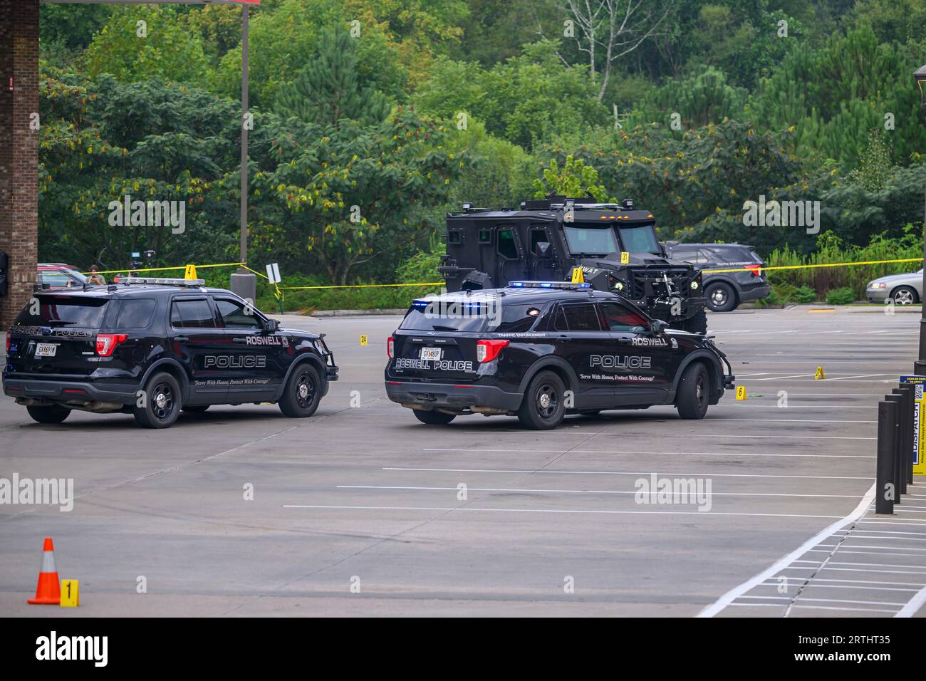 Roswell, USA. 13th Sep, 2023. Latenight incident unfolds at