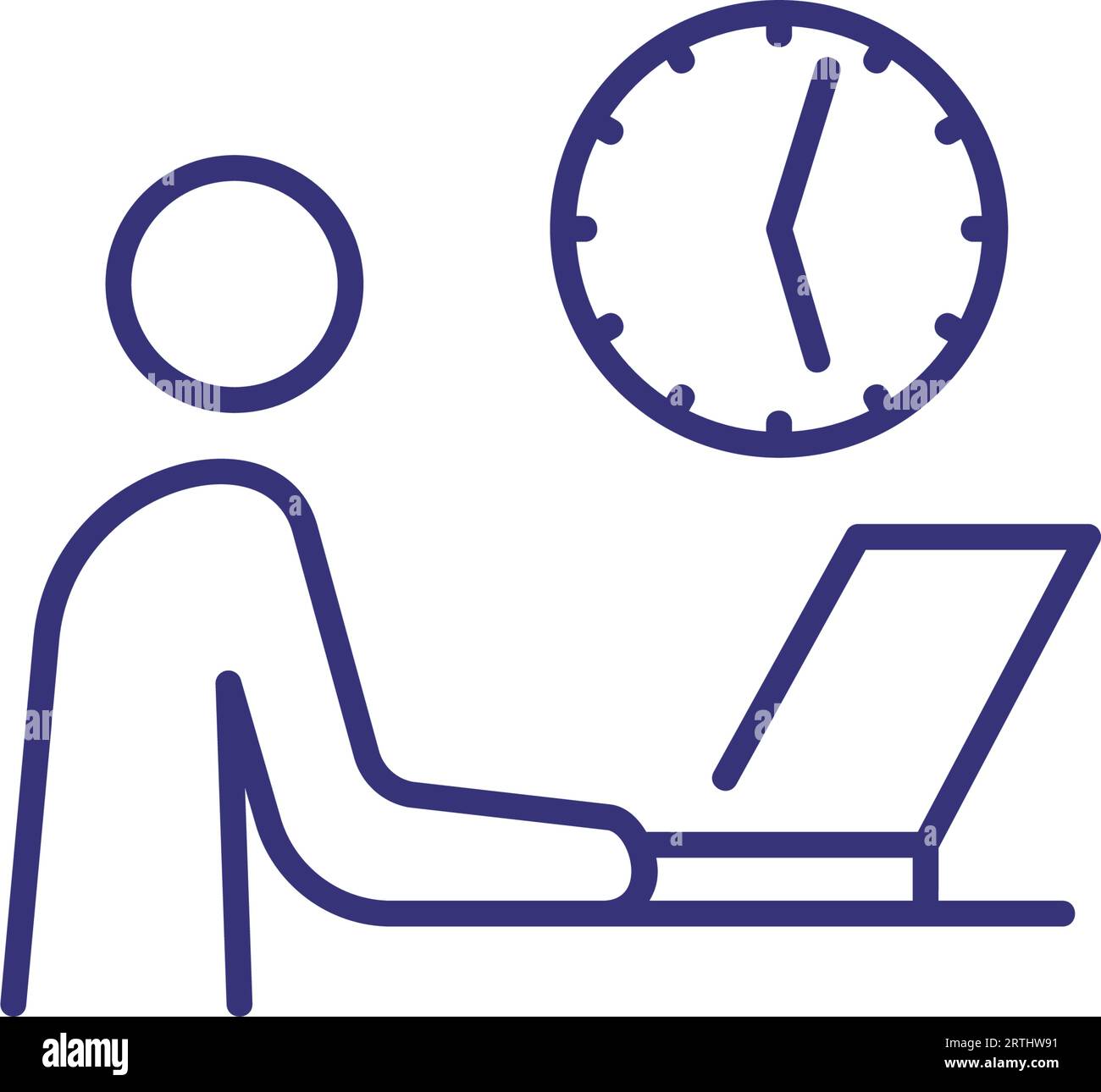 Office day line icon Stock Vector