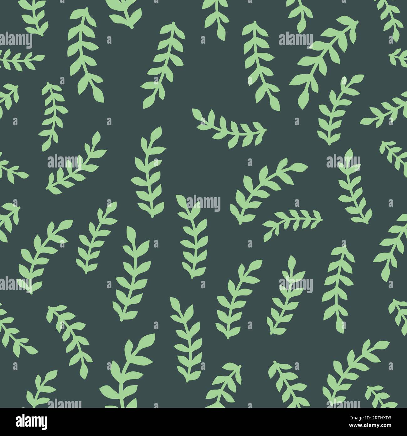 Floral seamless pattern. Branch with leaves ornamental texture ...