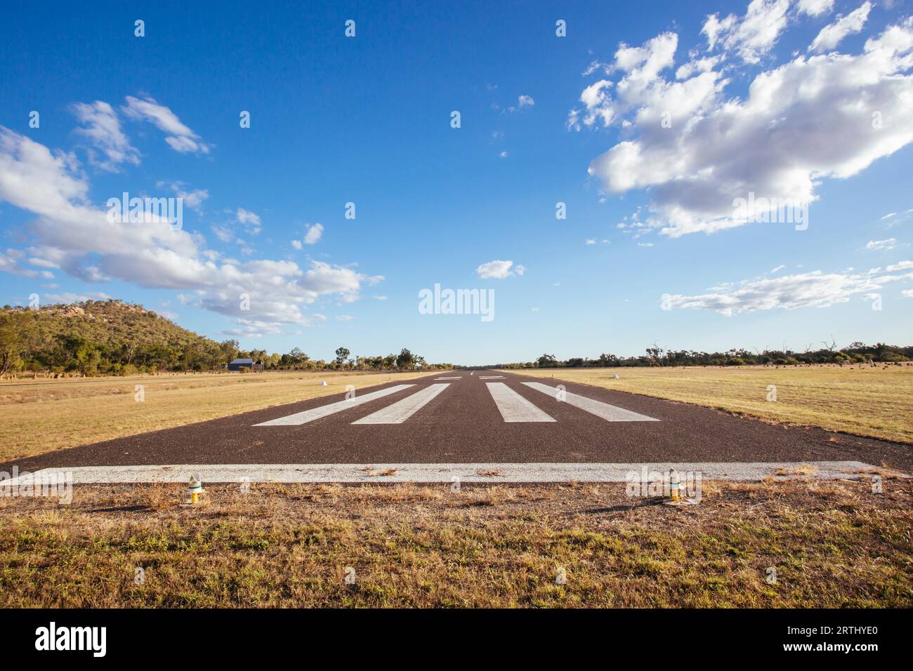 The rural Mount Surprise Airport and runway in Queensland, Australia Stock Photo