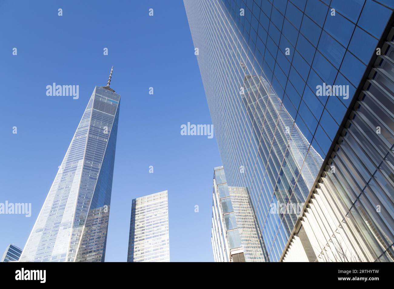 New York, United States of America, November 18, 2016: View of the One World Trade Center in Lower Manhattan Stock Photo