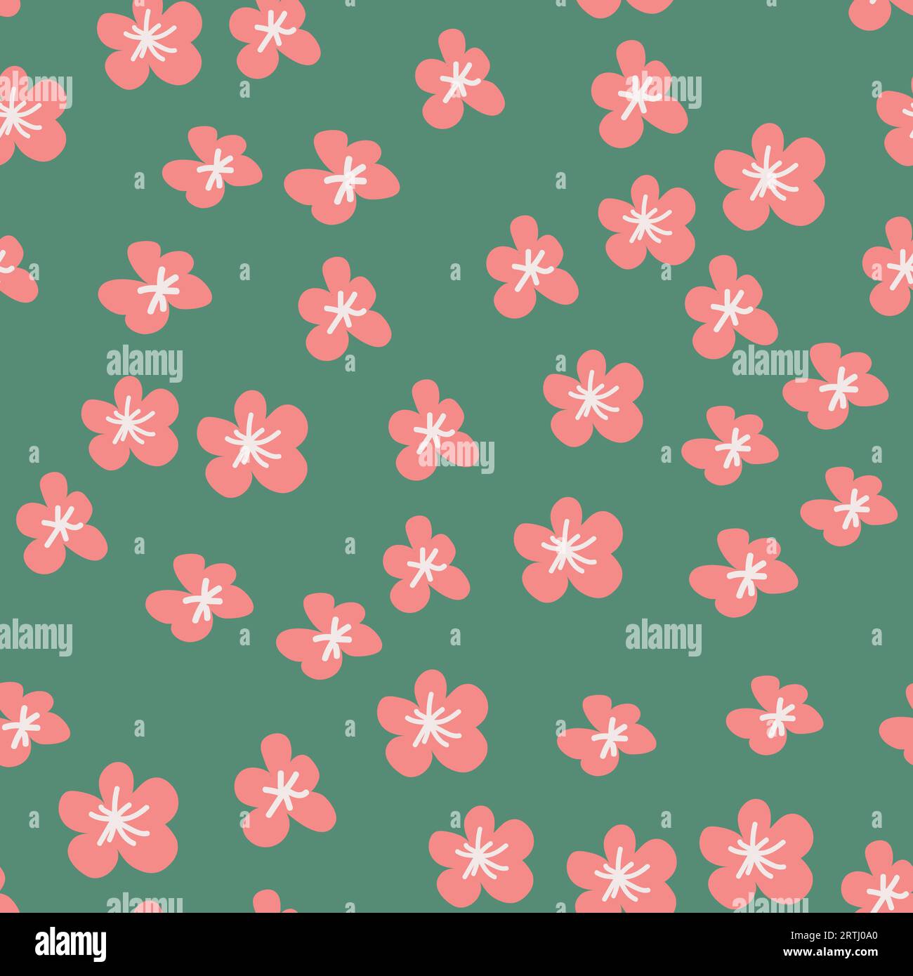 Hippie Flowers Boho Seamless Background Floral Retro Pattern