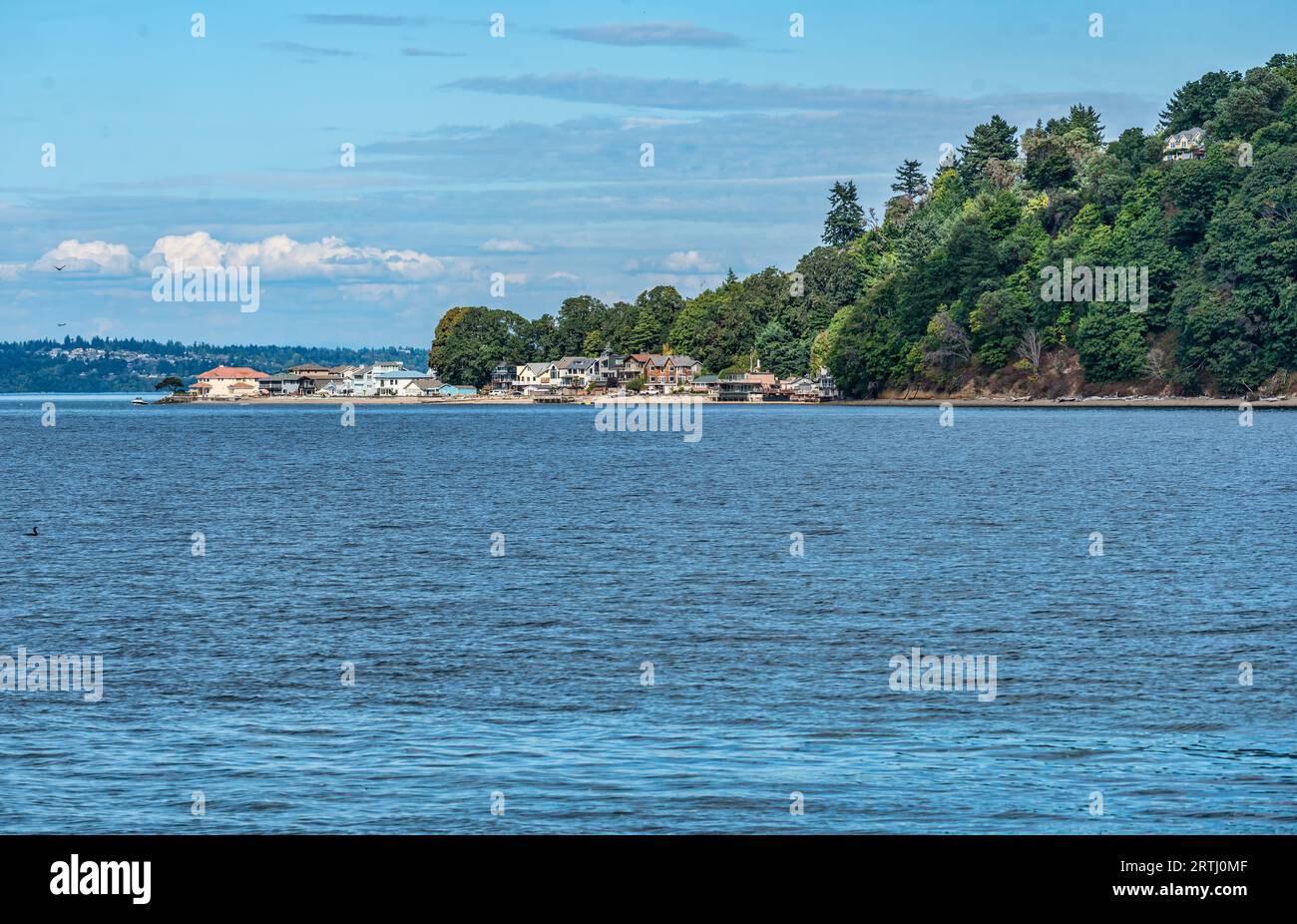 A view of waterfront homes at Dash Point, Washington Stock Photo Alamy
