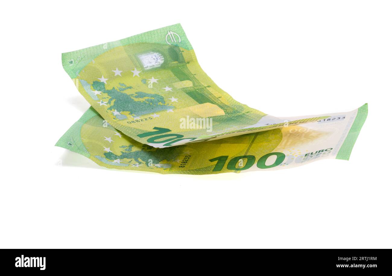 Euro banknotes isolated on white background Stock Photo - Alamy