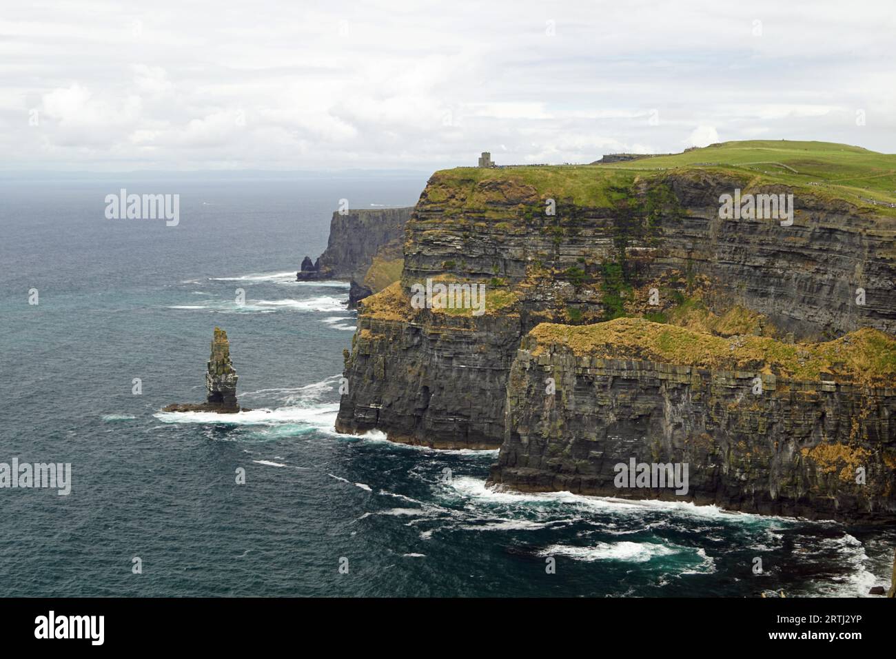 The Cliffs of Moher are the best known cliffs in Ireland. They are located on the southwest coast of Ireland's main island in County Clare near the Stock Photo