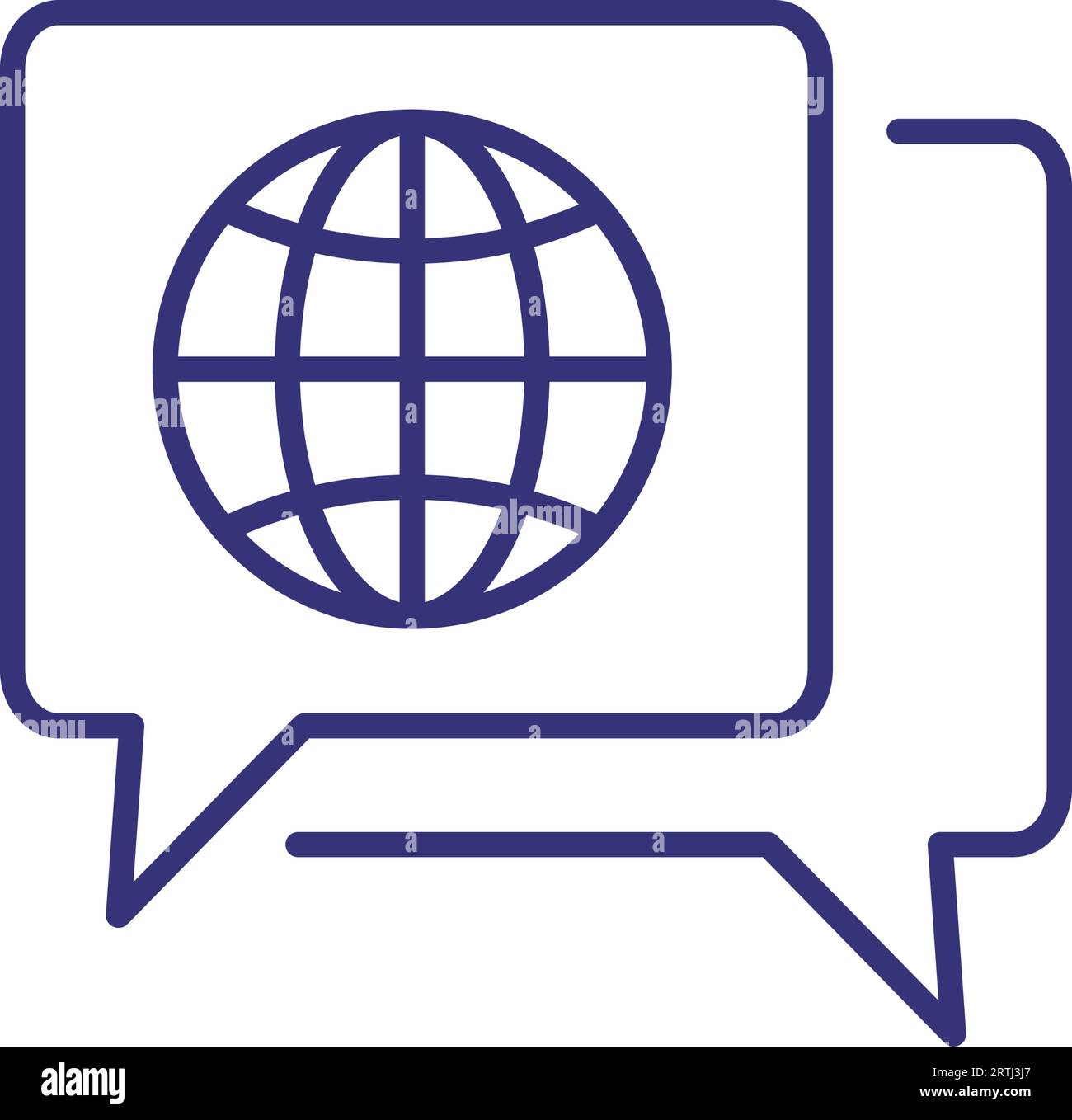 Global dialog icon logo hi-res stock photography and images - Alamy