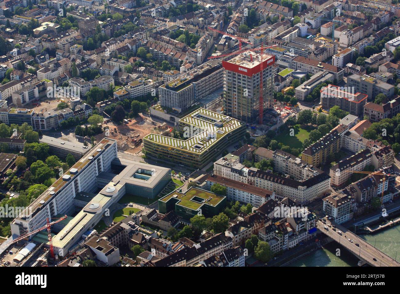 Basel, Switzerland, University Hospital and new building of the
