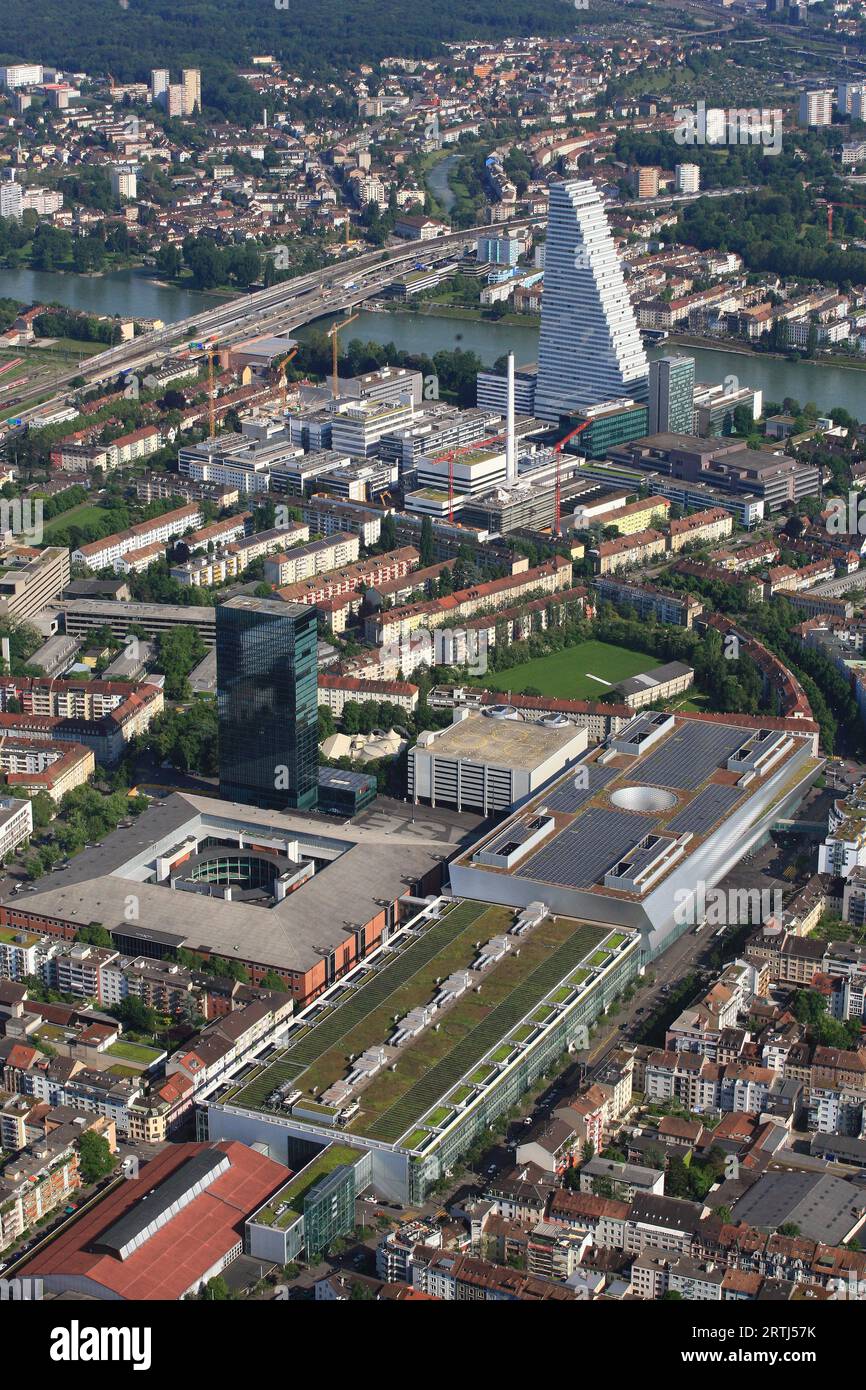 Basel, Switzerland, Exhibition Centre and Roche Tower Stock Photo Alamy