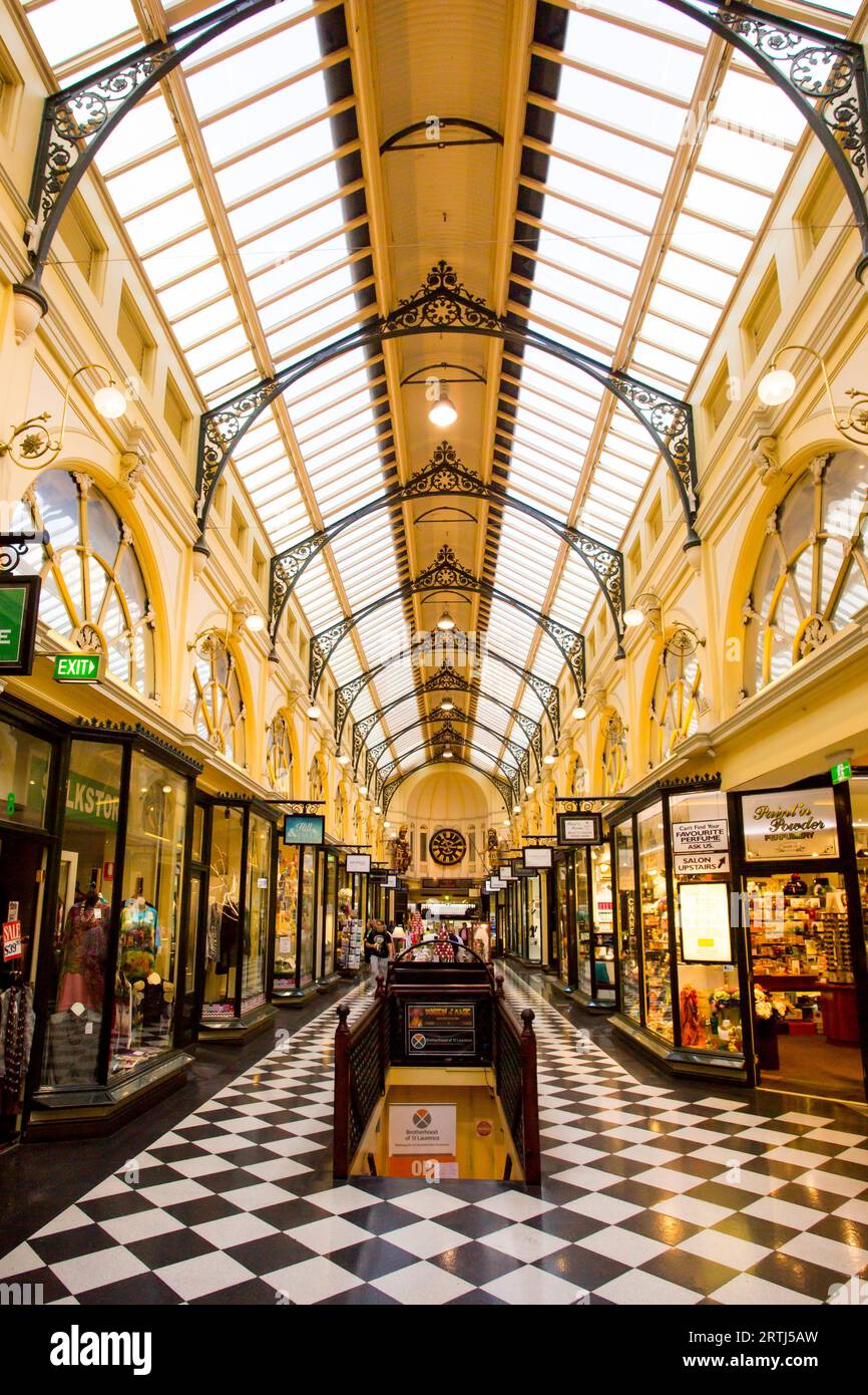 Shops In Melbourne Melbourne, Australia, March 22, 2016: Melbourne's famous Royal Arcade ...