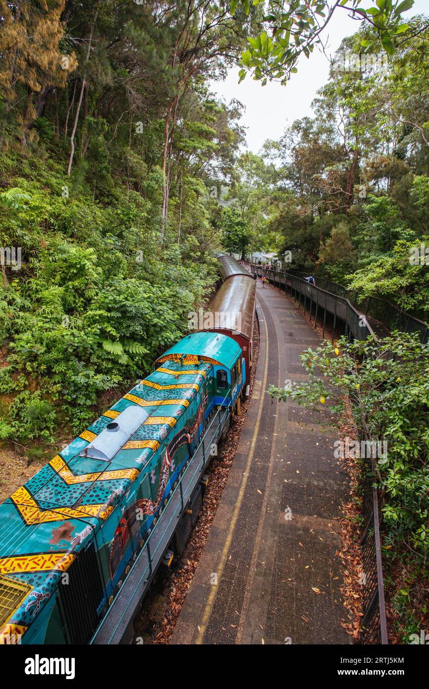 The famous Kuranda Scenic Railway near Cairns, Queensland, Australia Stock Photo Alamy