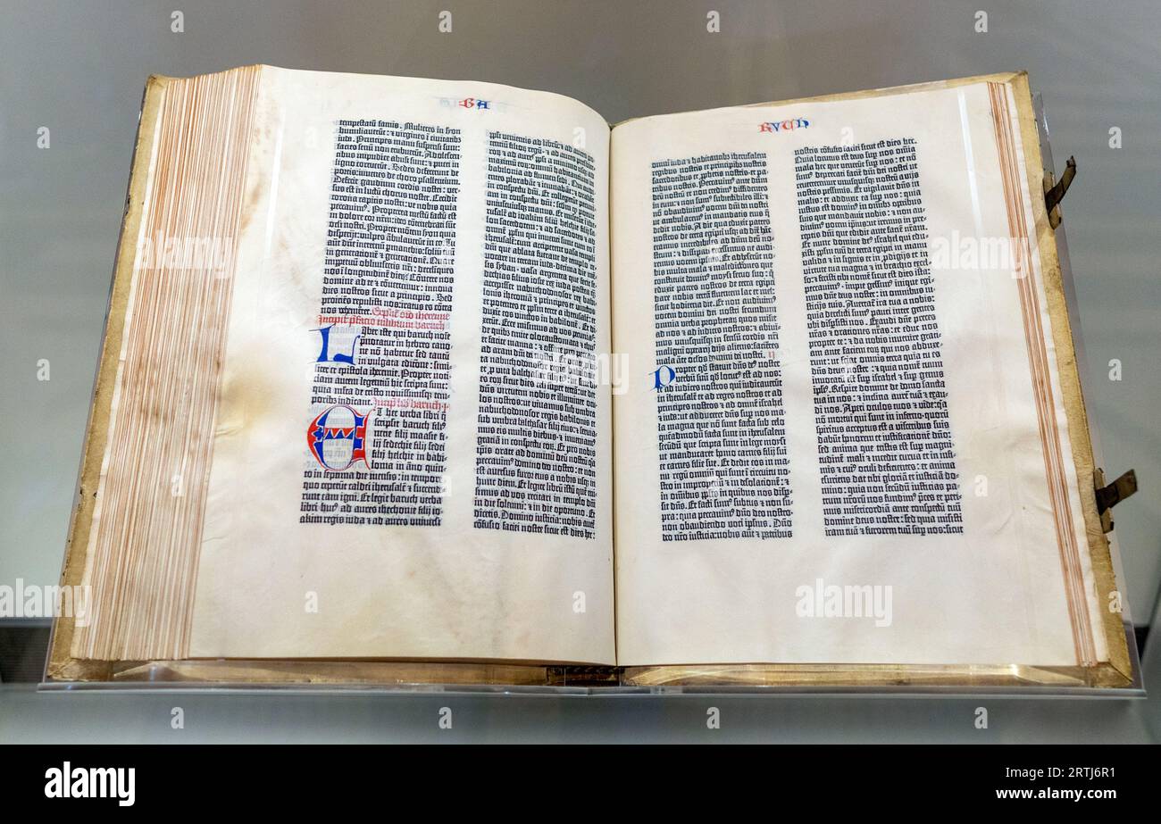 The gutenberg bible in the library of the congress washington dc usa