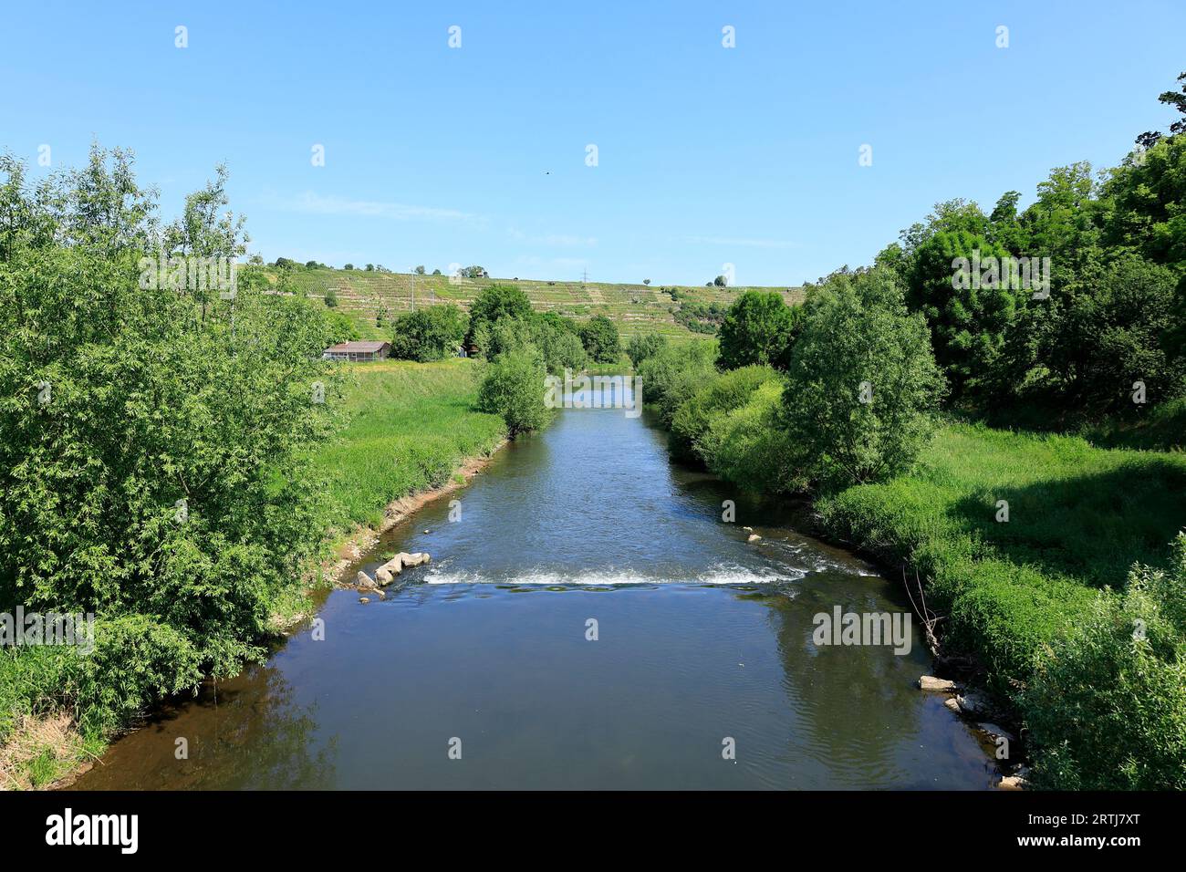 River Enz in the Enztal near Roßwag Stock Photo