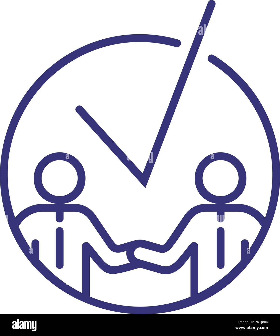 Agreement line icon Stock Vector