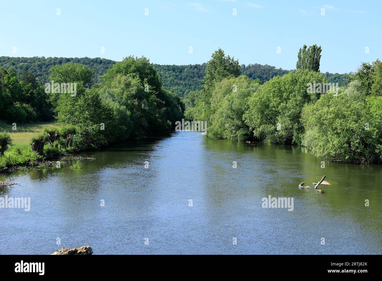 River Enz in the Enztal near Roßwag Stock Photo
