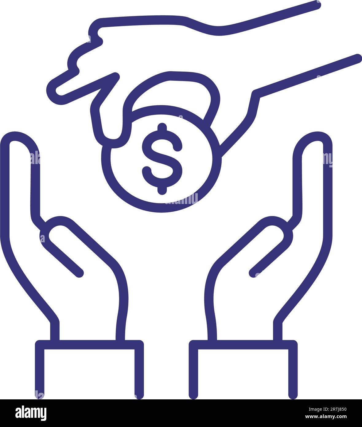 Sponsor line icon Stock Vector