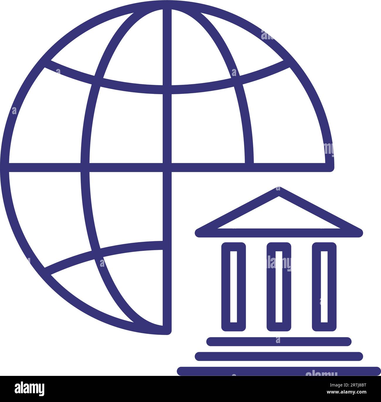 Global bank line icon Stock Vector Image & Art - Alamy