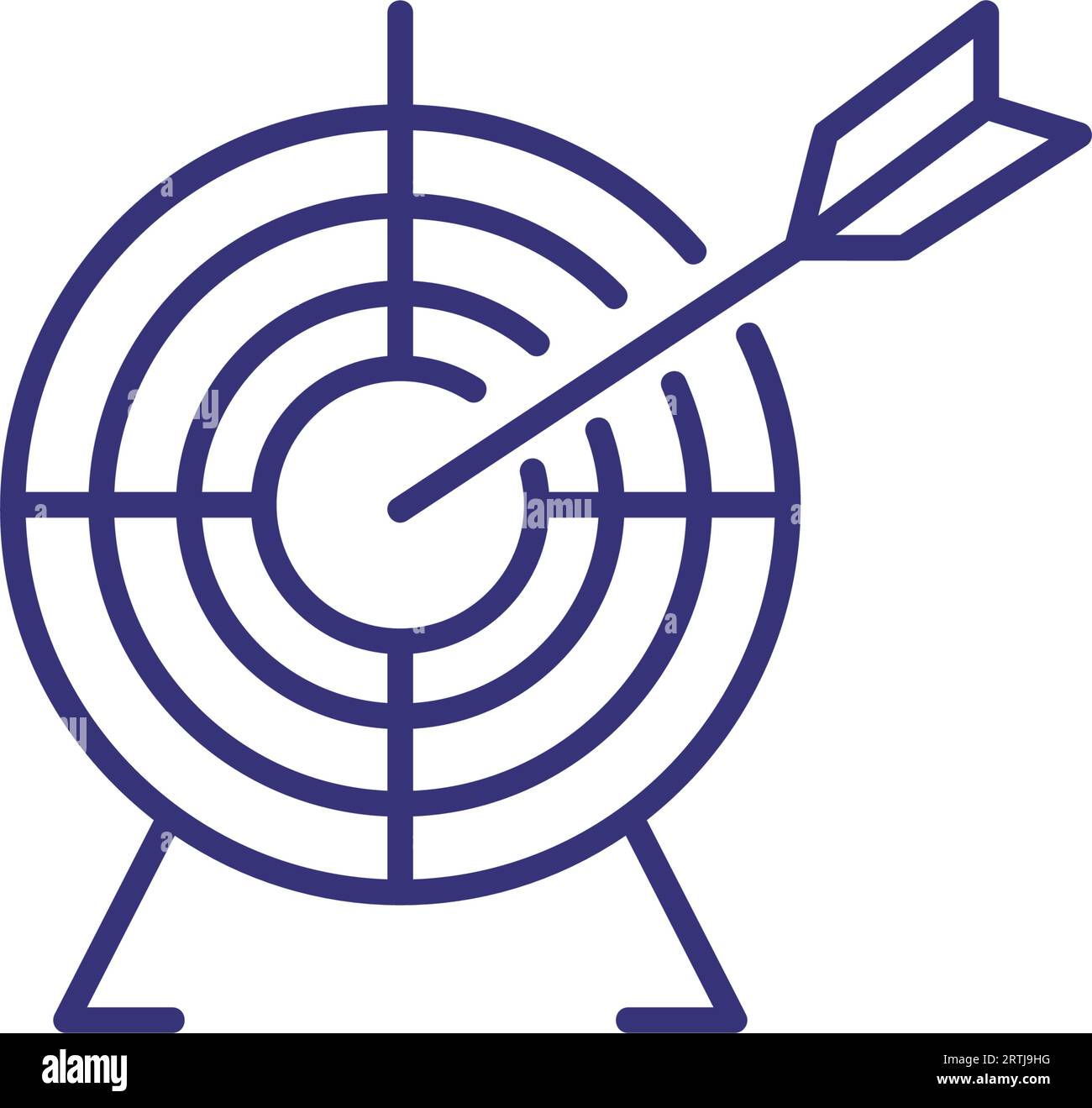 Purpose line icon Stock Vector