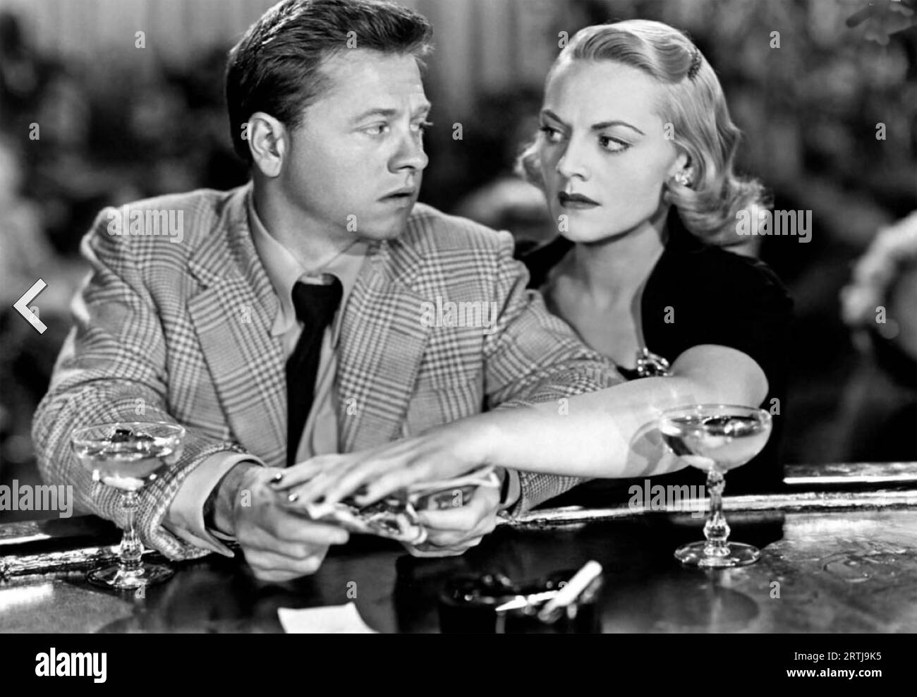 QUICKSAND 1950 United Artists film with Mickey Rooney and Jeanne Cagney Stock Photo