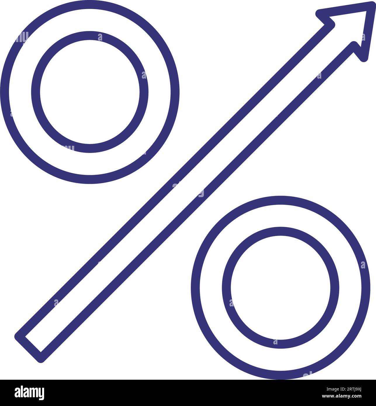 Percentage growth line icon Stock Vector Image & Art - Alamy