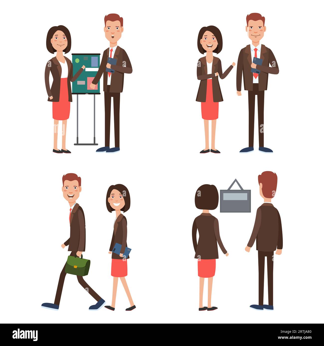 Business team at work character set Stock Vector Image & Art - Alamy