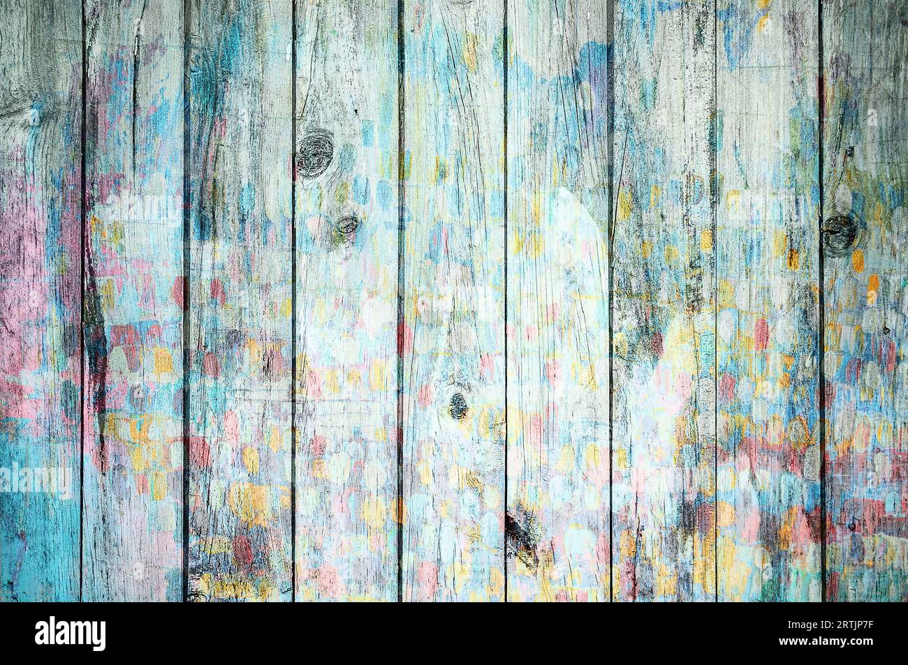 Old multicolour wooden background, perfect textured pattern. Stock Photo
