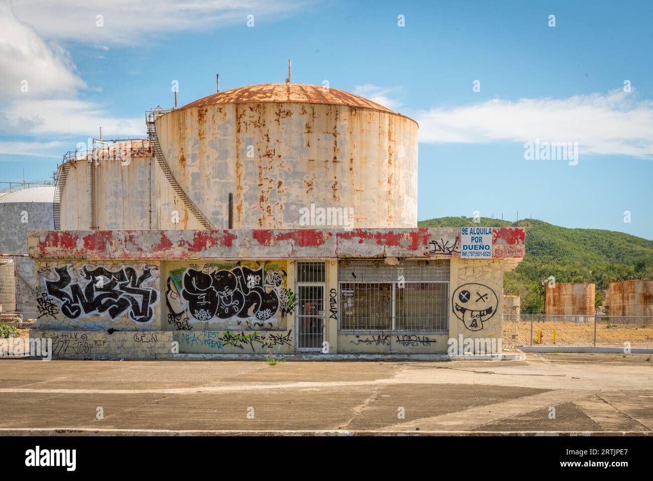 The abandoned Commonwealth Oil Refining Company, Inc. (CORCO) sits on