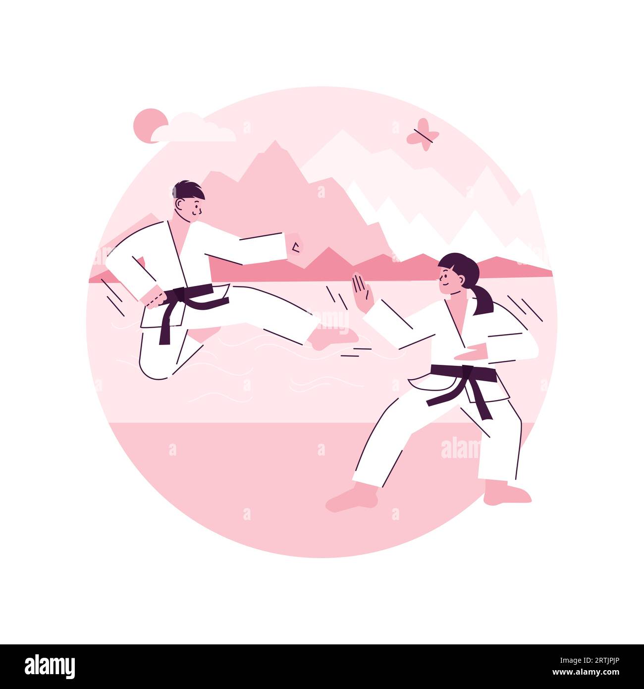 Karate camp abstract concept vector illustration. Karate summer camp ...