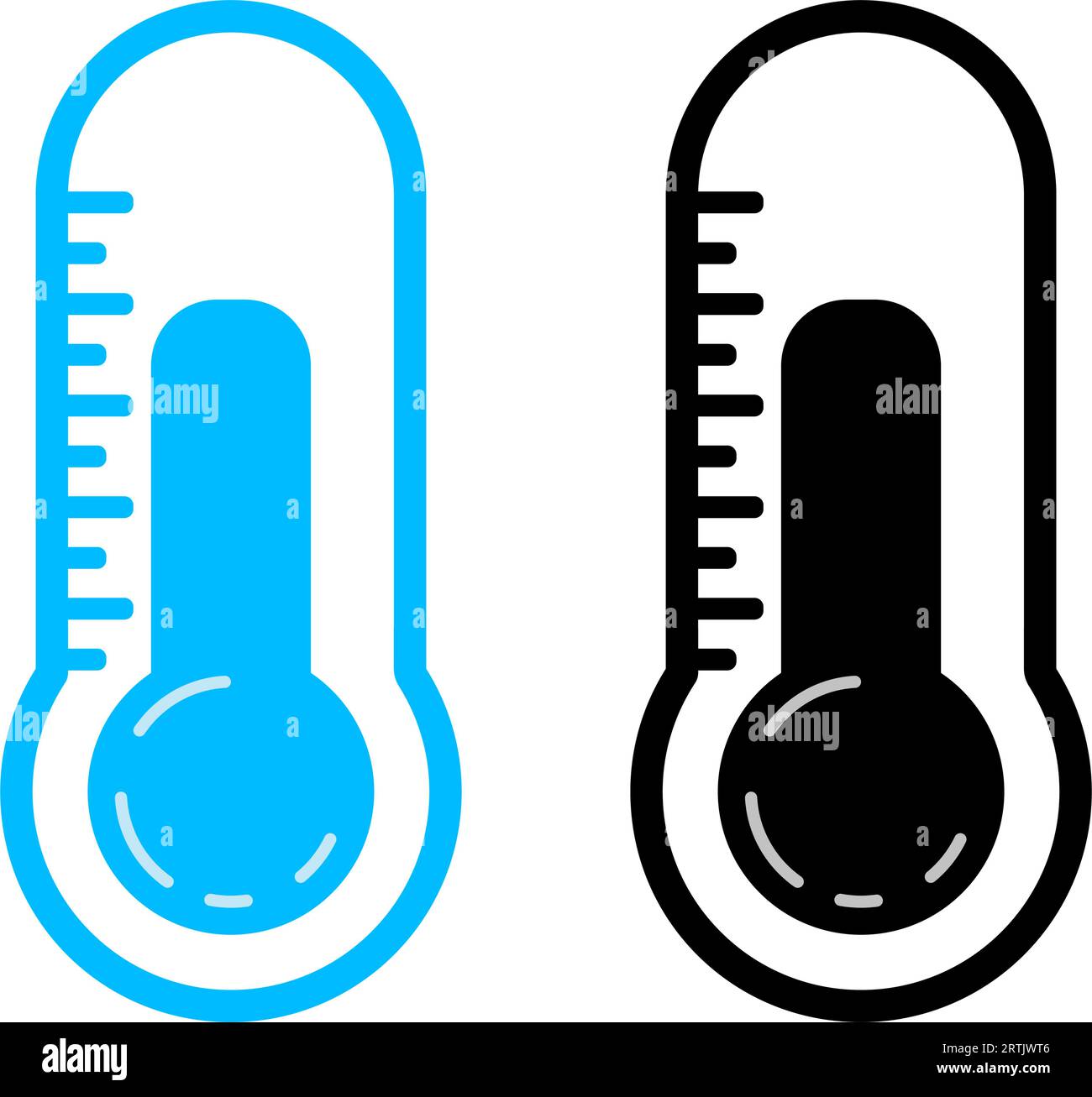 Thermometer icon set weather forecast icon Climate Meteorology widget icon. Electronic thermometer temperature symbol. Fahrenheit temperature icon Med Stock Vector