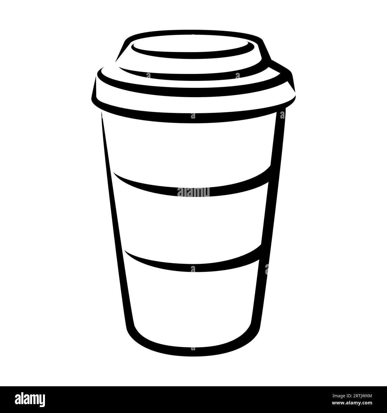 Paper cup with tea illustration of traditional drink stock vector