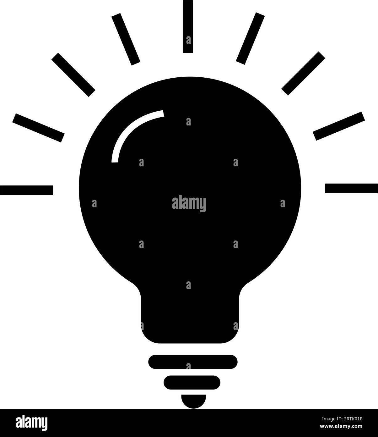 Light bulb with sparkle rays shine. Yellow Light bulb and check mark