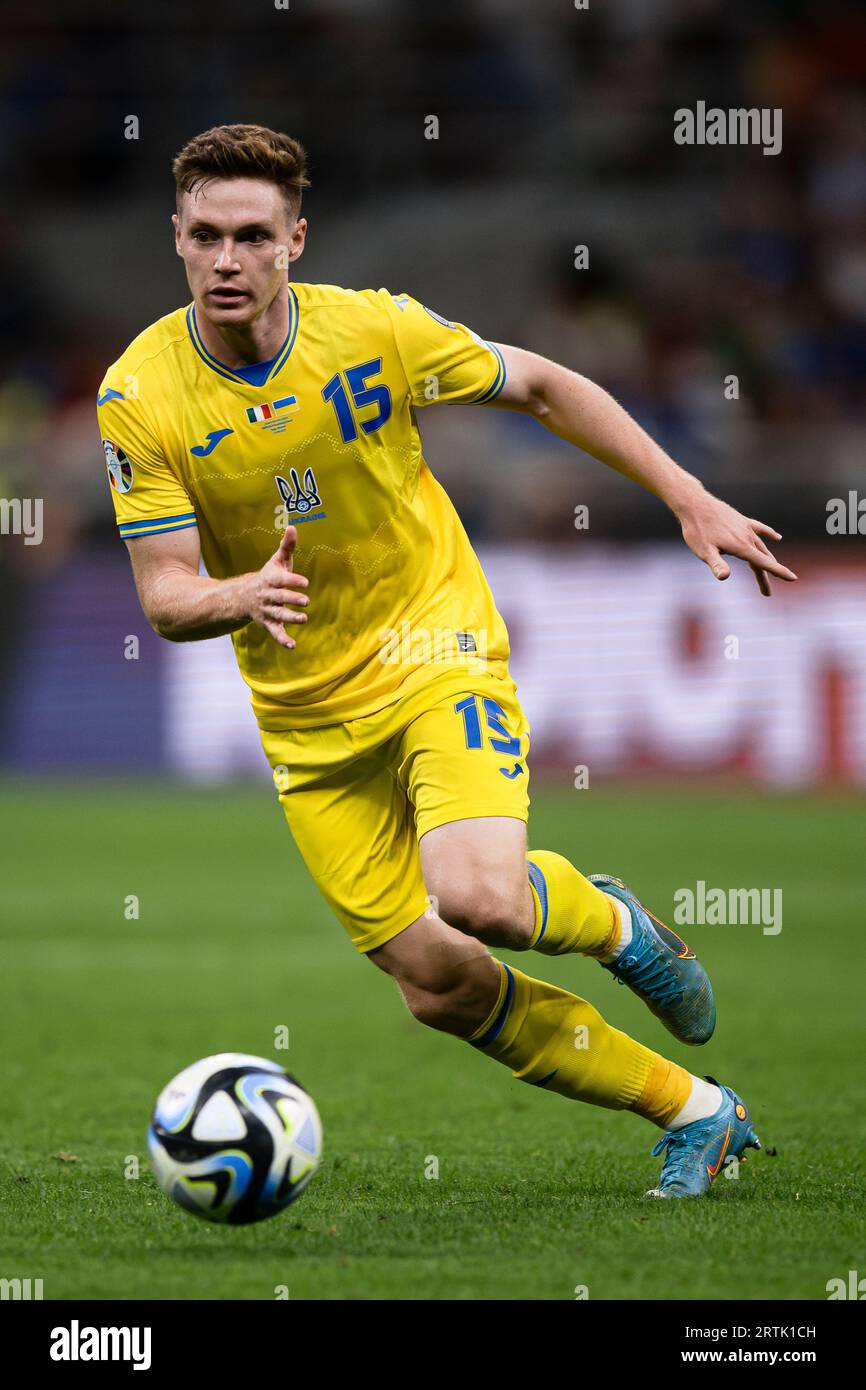 Viktor Tsyhankov of Ukraine in action during the UEFA EURO 2024