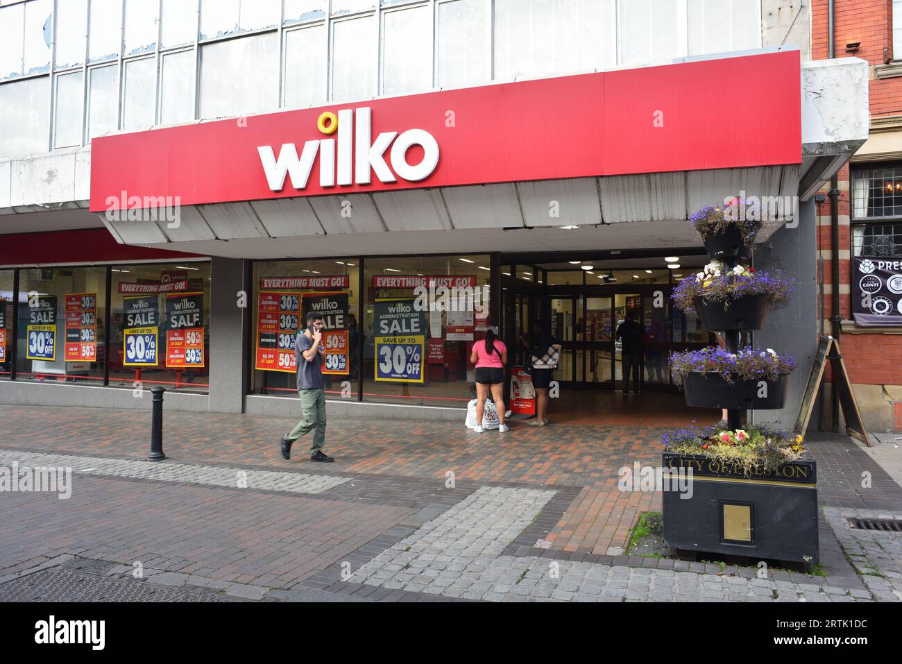WILCO store in preston city centre. closing down sale. Stock Photo