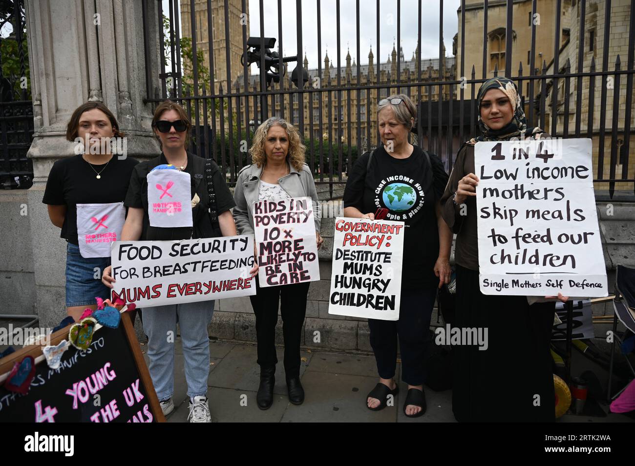 Parliament, London, UK. 13th Sep, 2023. Mothers Manifesto demonstration
