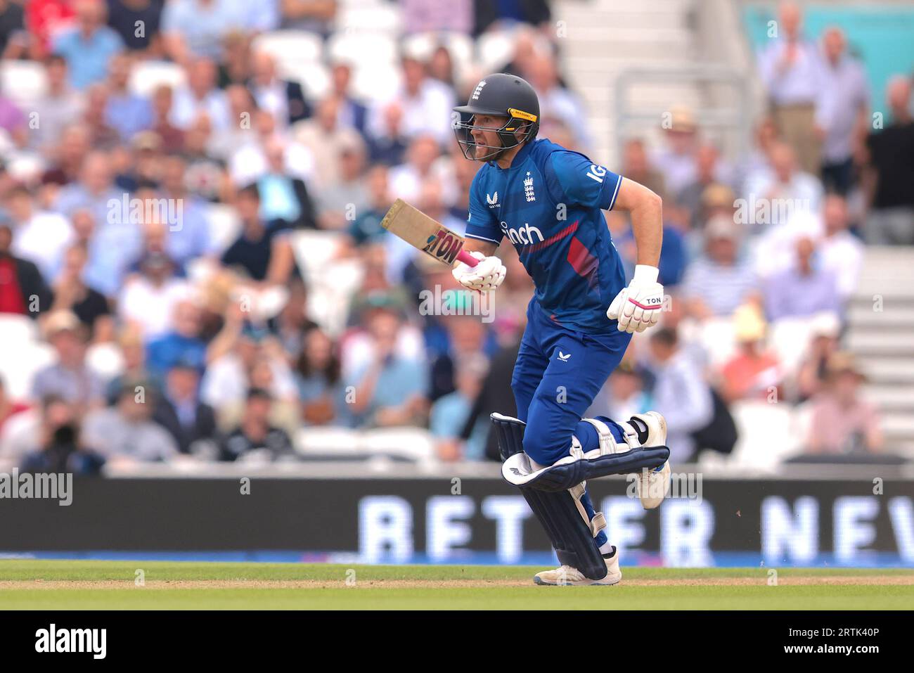London, UK. 13th Sep, 2023. England's Dawid Malan takes a quick single as England take on New Zealand in the 3rd Metro Bank One Day International at The Kia Oval Credit: David Rowe/Alamy Live News Stock Photo