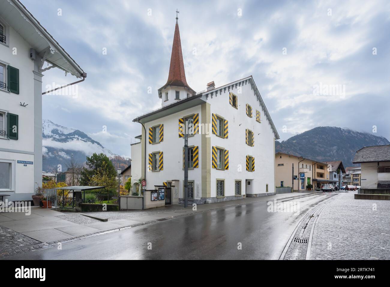 Unterseen Castle - Interlaken, Switzerland Stock Photo