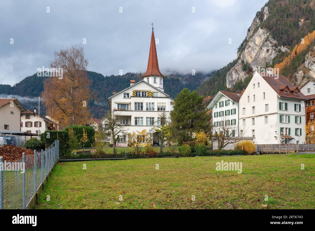 Unterseen Castle - Interlaken, Switzerland Stock Photo