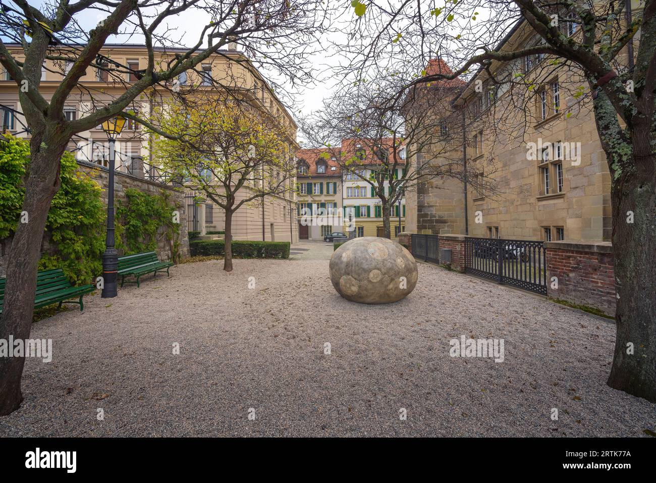 Placette Andre Bonnard Square - Lausanne, Switzerland Stock Photo